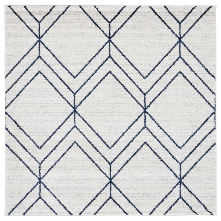 Havennest Serene Liora Linear Area Rug, Light Grey/Navy, 8' x 10' Rectangle