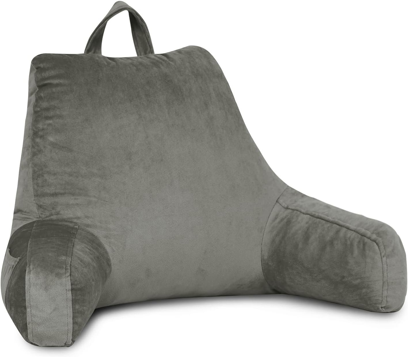 Reading Pillow with Removable Cover and Arms Dark Grey