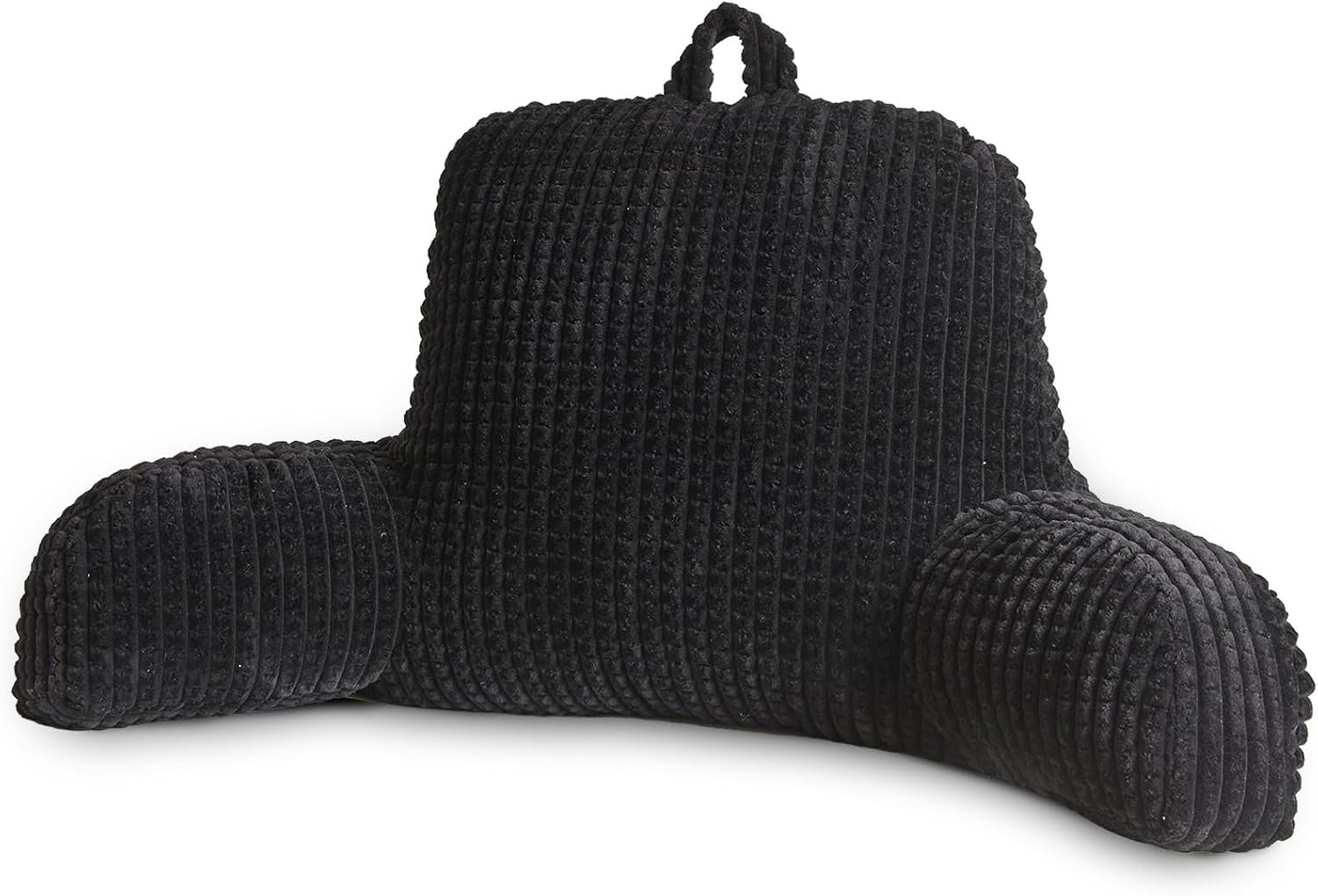 Large Reading Pillow Bed Wedge Backrest with Arms Black