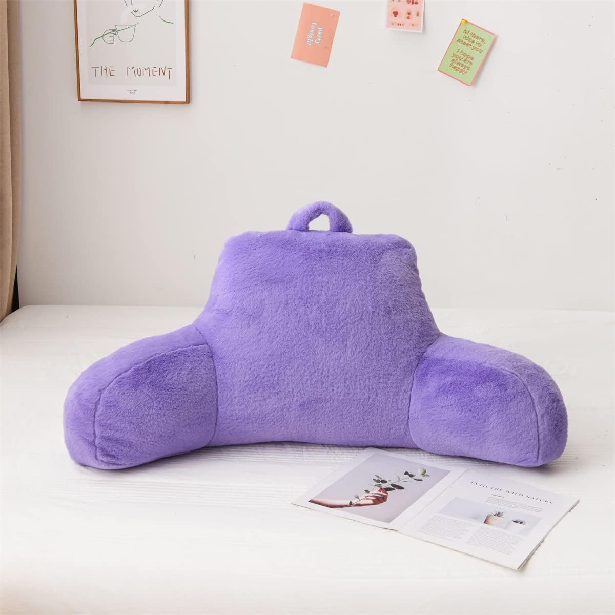 Tie Dyed Reading Pillow Bed Wedge Backrest Purple