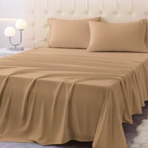 Soft Microfiber 4-Piece Bed Sheet Set with Deep Pockets