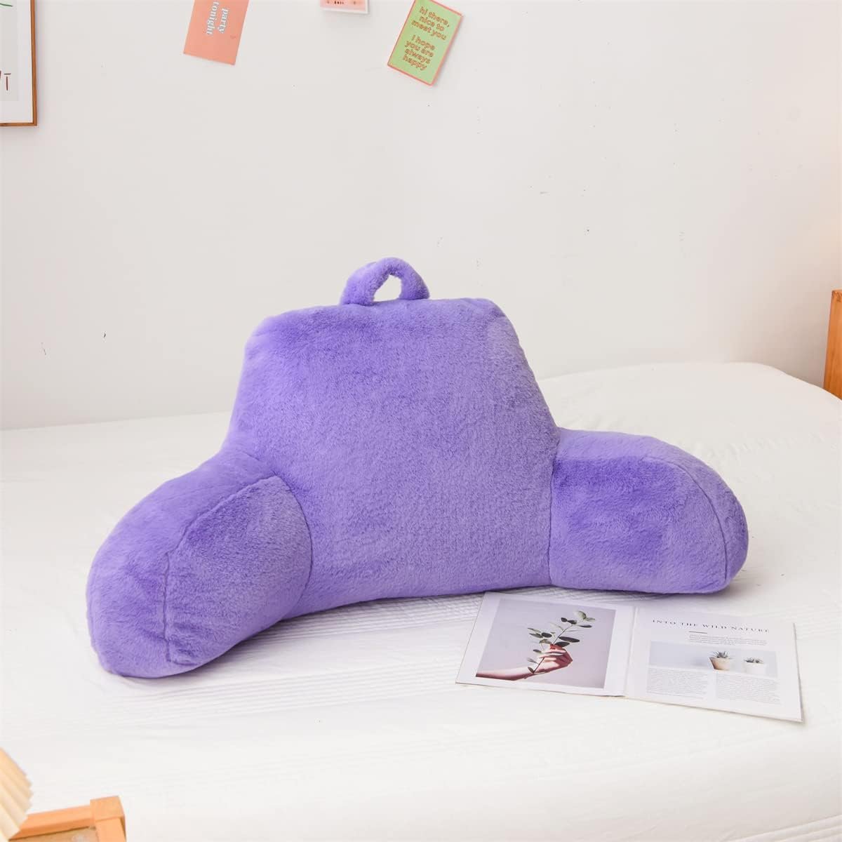 Tie Dyed Reading Pillow Bed Wedge Backrest Purple - Image 2