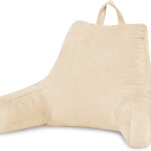 Reading Pillow with Support Arms Shredded Memory Foam Beige