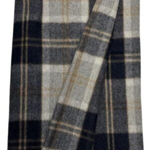 Bannockbane Silver Plaid Wool Throw