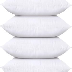 White Decorative Stuffer Throw Pillows Set of 4