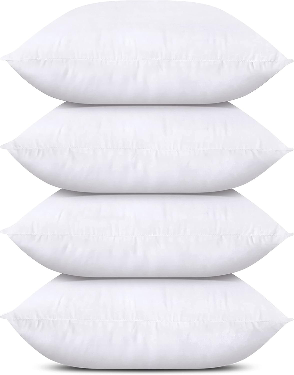 White Decorative Stuffer Throw Pillows Set of 4