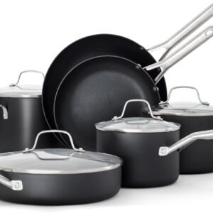 10-Piece Hard-Anodized Nonstick Cookware Set