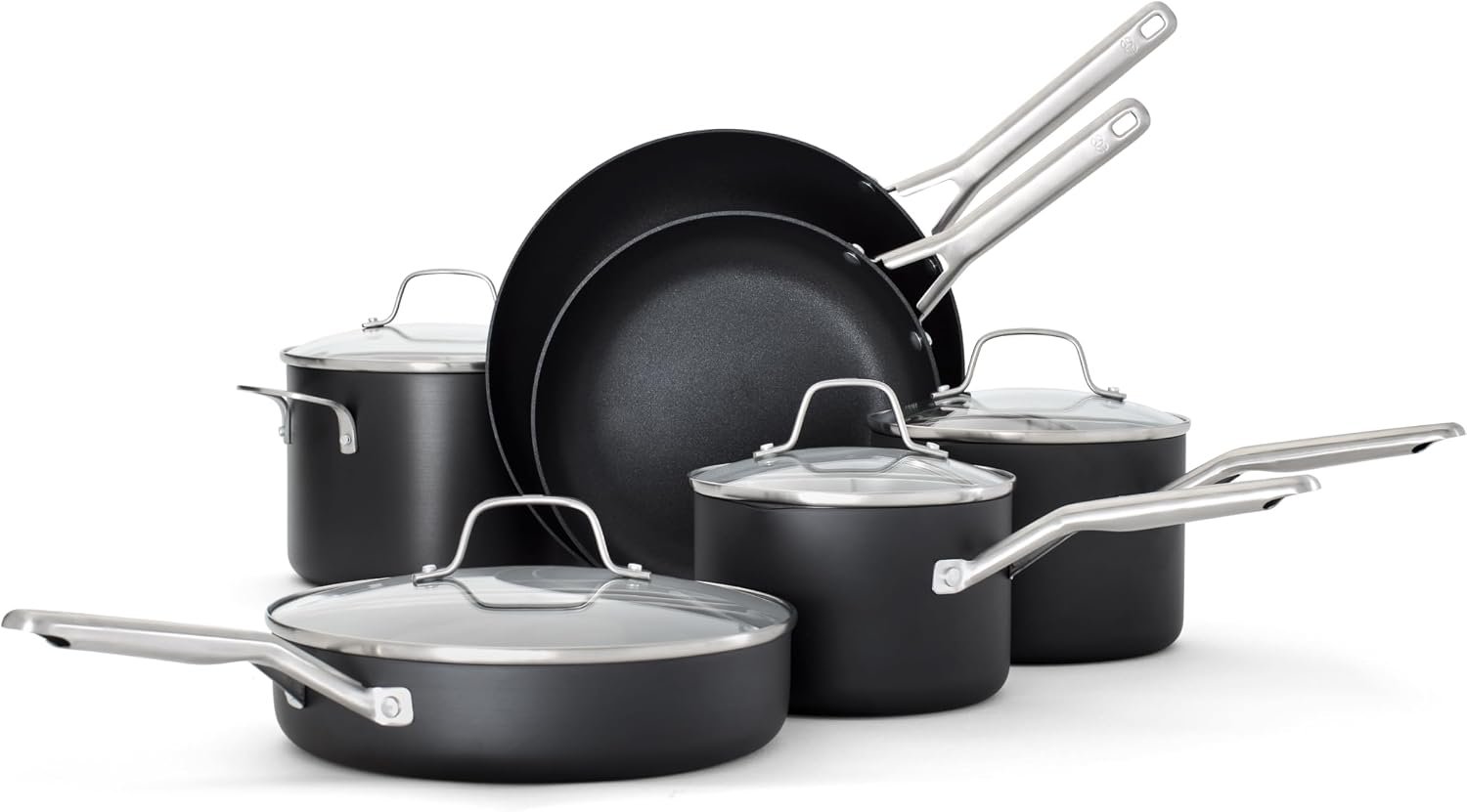 10-Piece Hard-Anodized Nonstick Cookware Set