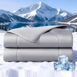 Gray Cooling Blanket for Hot Sleepers