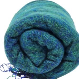 Blue Green Yak Wool Throw