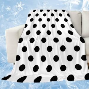 Black Polka Dot Cooling Throw