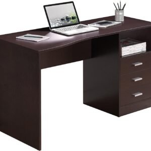 Classic Computer Desk with Multiple Drawers Wenge