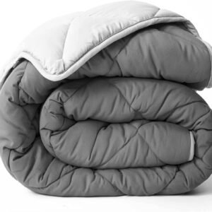 All-Season Down Alternative Reversible Quilted Comforter Gray