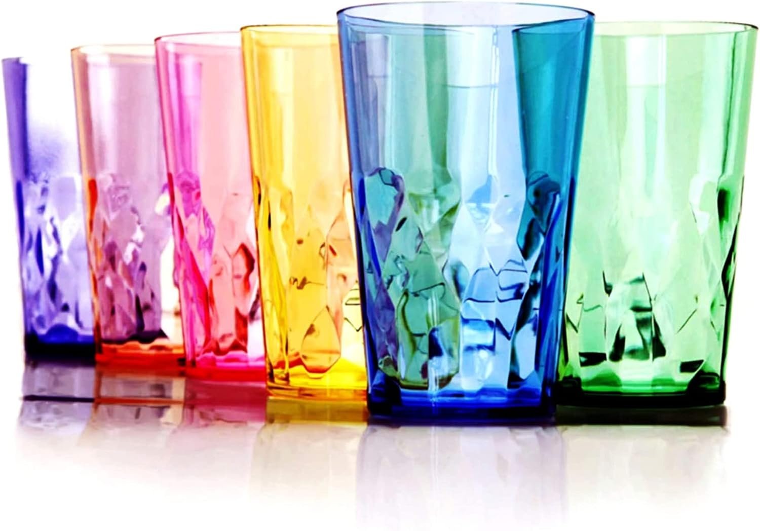 19oz Unbreakable Acrylic Drinking Glasses Set of 6