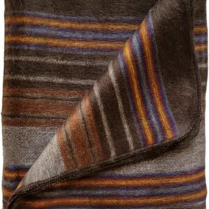 Dark Brown Alpaca Wool Throw