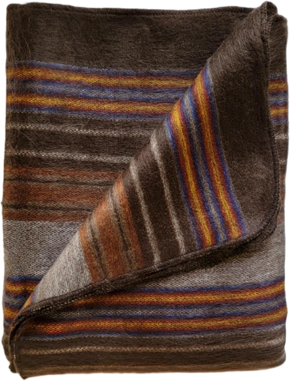 Dark Brown Alpaca Wool Throw