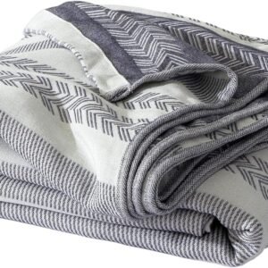 Navy Blue Bamboo Cotton Cooling Blanket