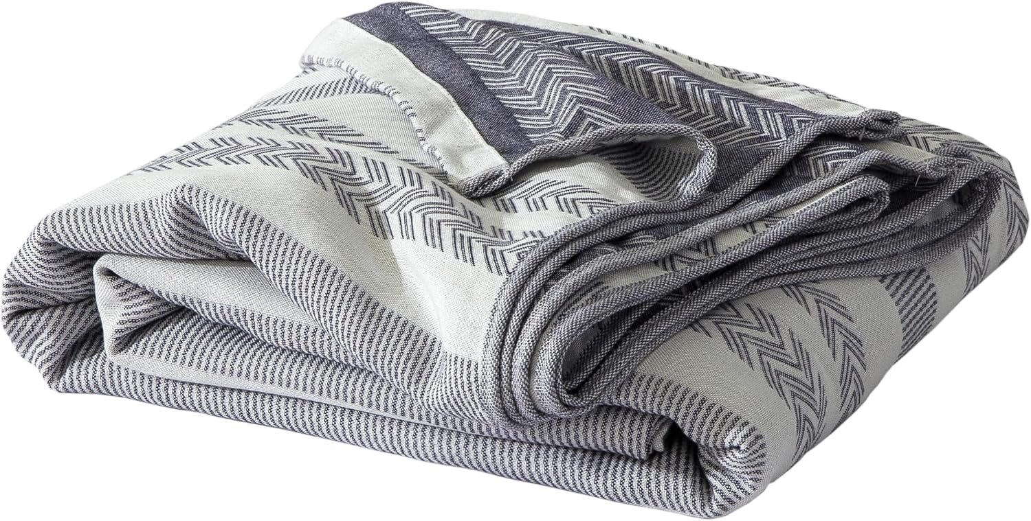 Navy Blue Bamboo Cotton Cooling Blanket
