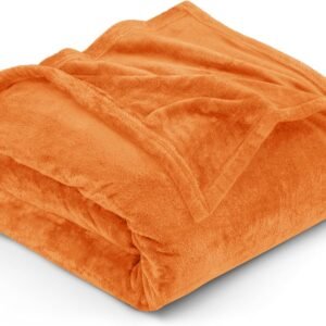 Burnt Orange 300GSM Microfiber Fleece Blanket