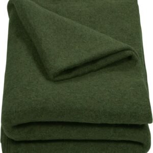 Warm Thick Wool Camping Blanket Green