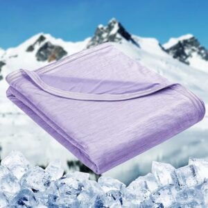 Purple Double-Sided Cooling Throw