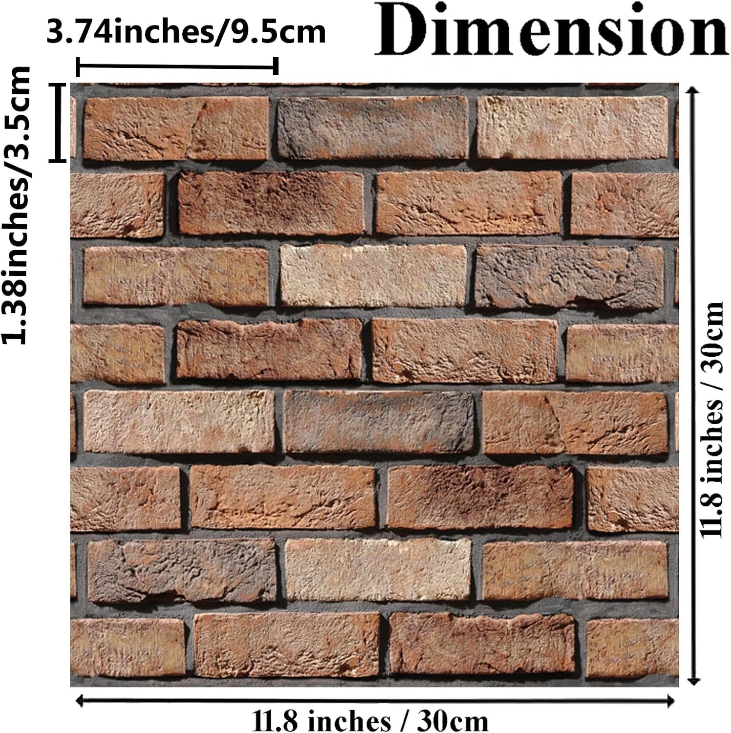 3D Wall Panels Peel and Stick Brick Wallpaper Waterproof PVC - Image 2
