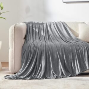 Double-Sided Dark Gray Cooling Throw